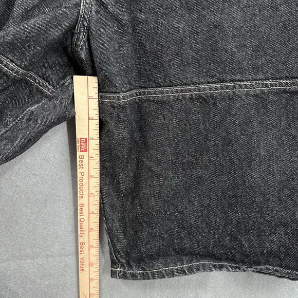 VTG Marithe Francois Girbaud Utility Shorts Mens 44 Black Denim Jorts Y2K - Picture 8 of 8